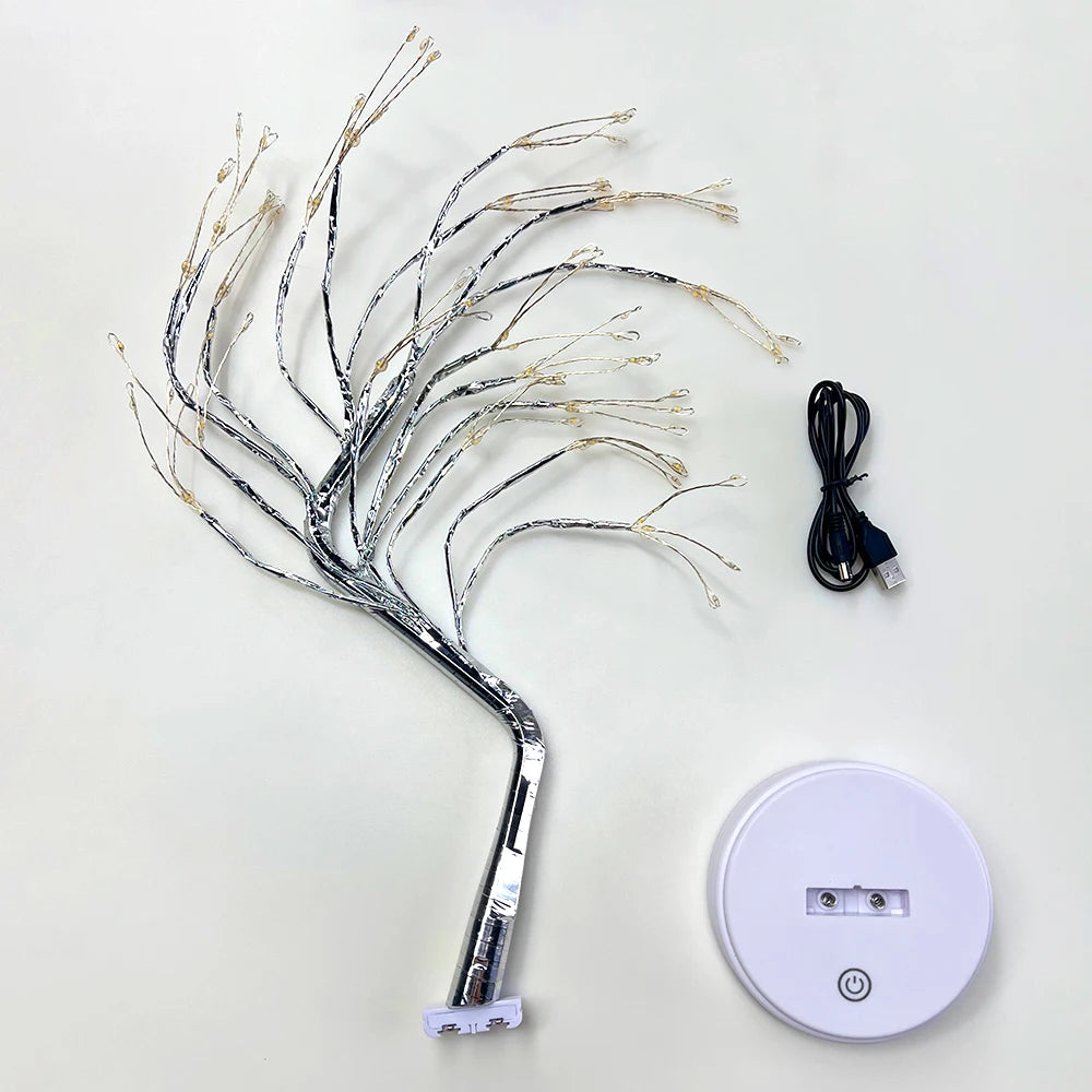 36/108Leds Tabletop Tree Lamp, Decorative LED Lights, Rgb Color Atmosphere Night Lights, for Party Camping Home Decor