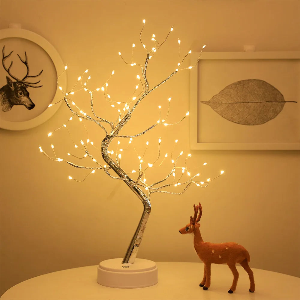 36/108Leds Tabletop Tree Lamp, Decorative LED Lights, Rgb Color Atmosphere Night Lights, for Party Camping Home Decor